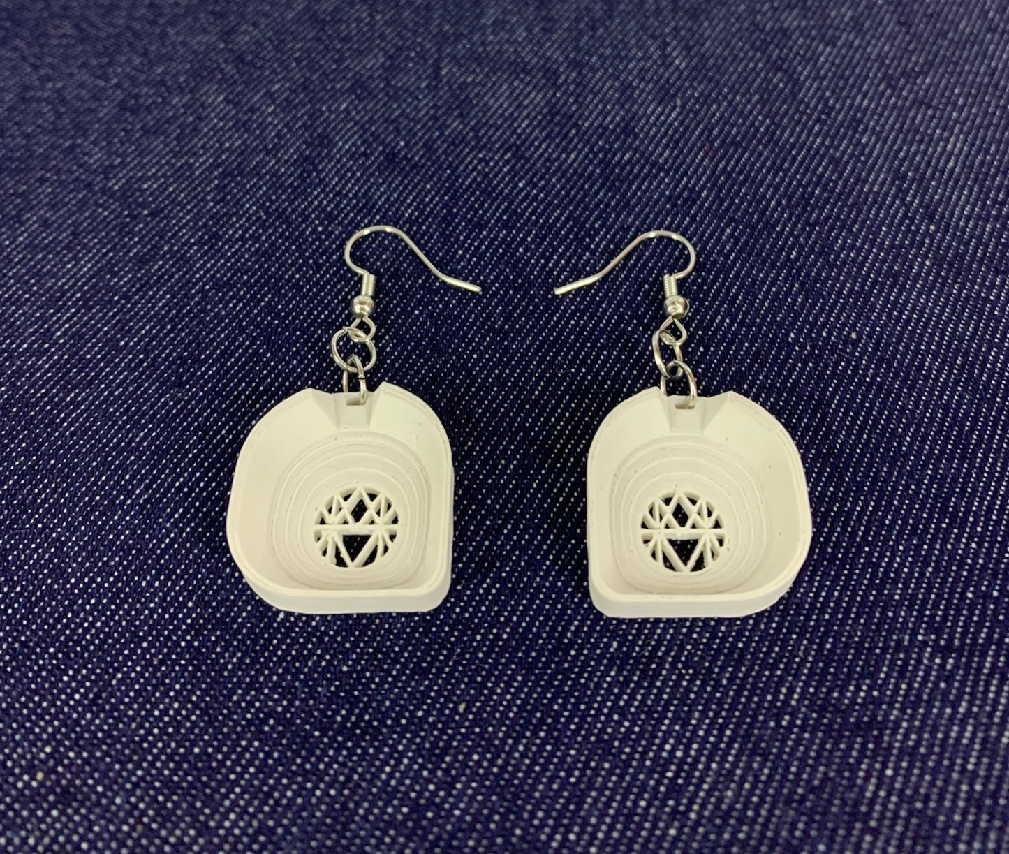 MOON ROCK EARRINGS (White&Silver)