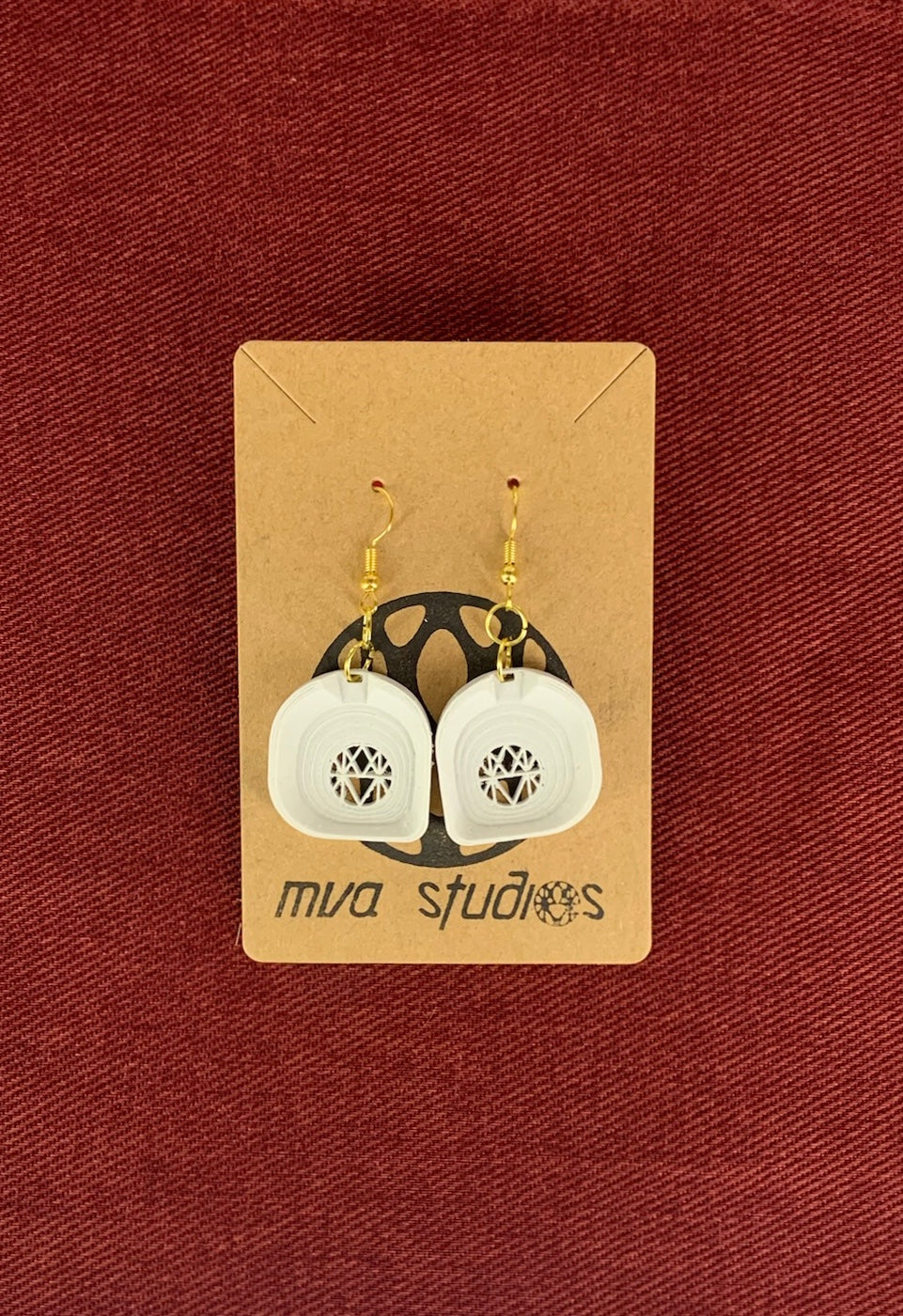 MOON ROCK EARRINGS (White&Gold)