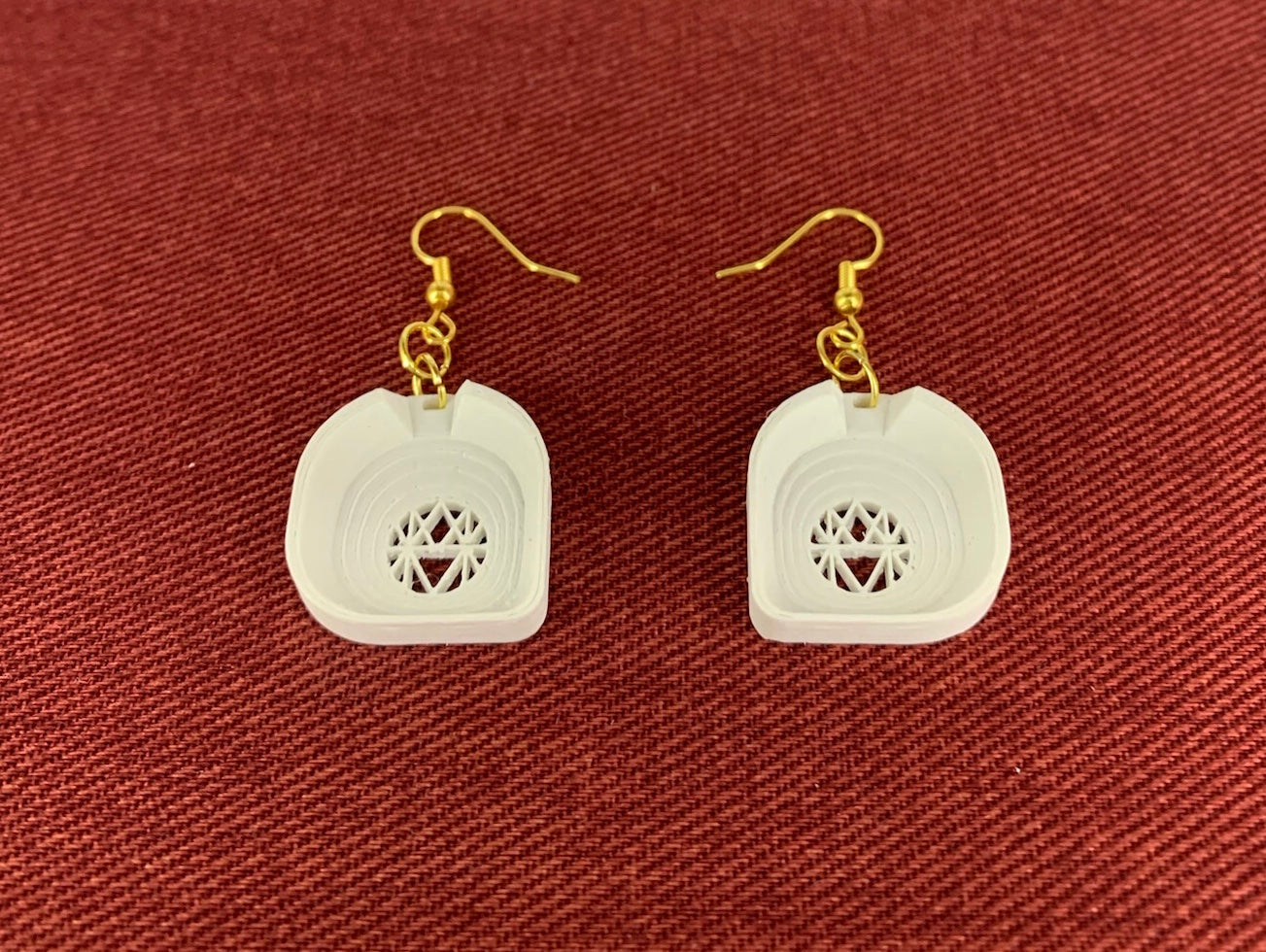 MOON ROCK EARRINGS (White&Gold)