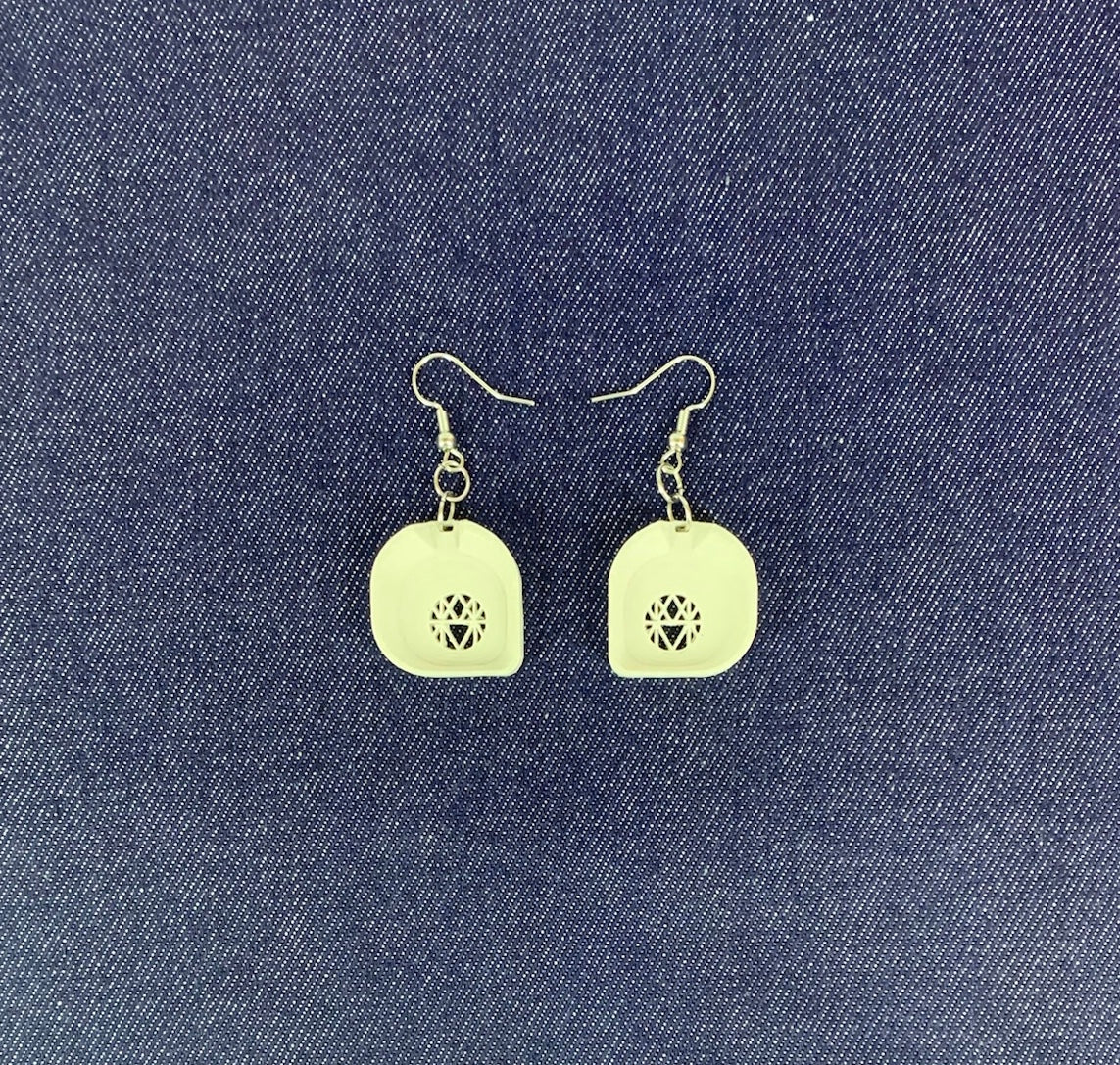 MOON ROCK EARRINGS (White&Silver)