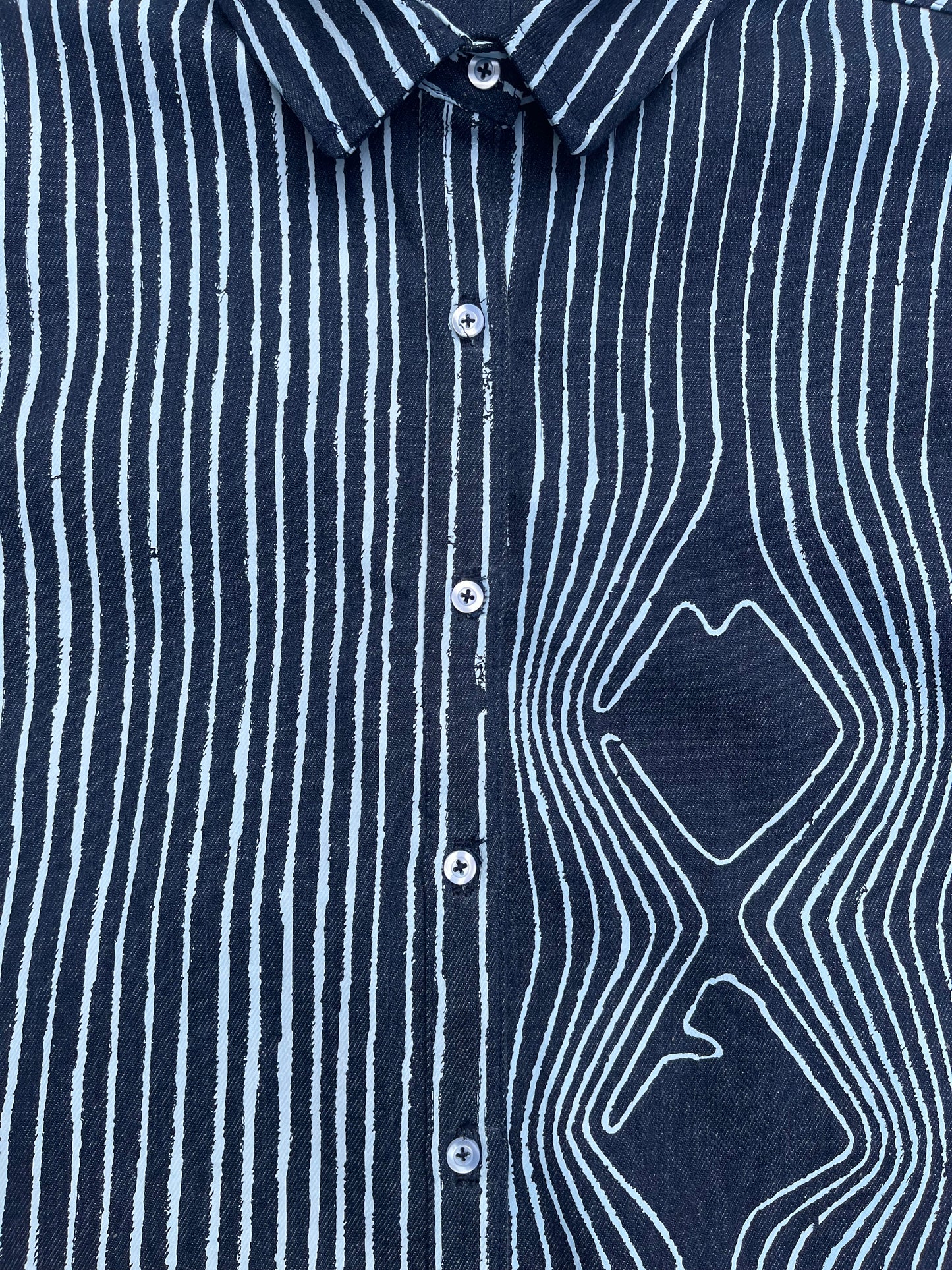 Pinstripe Denim Shirt